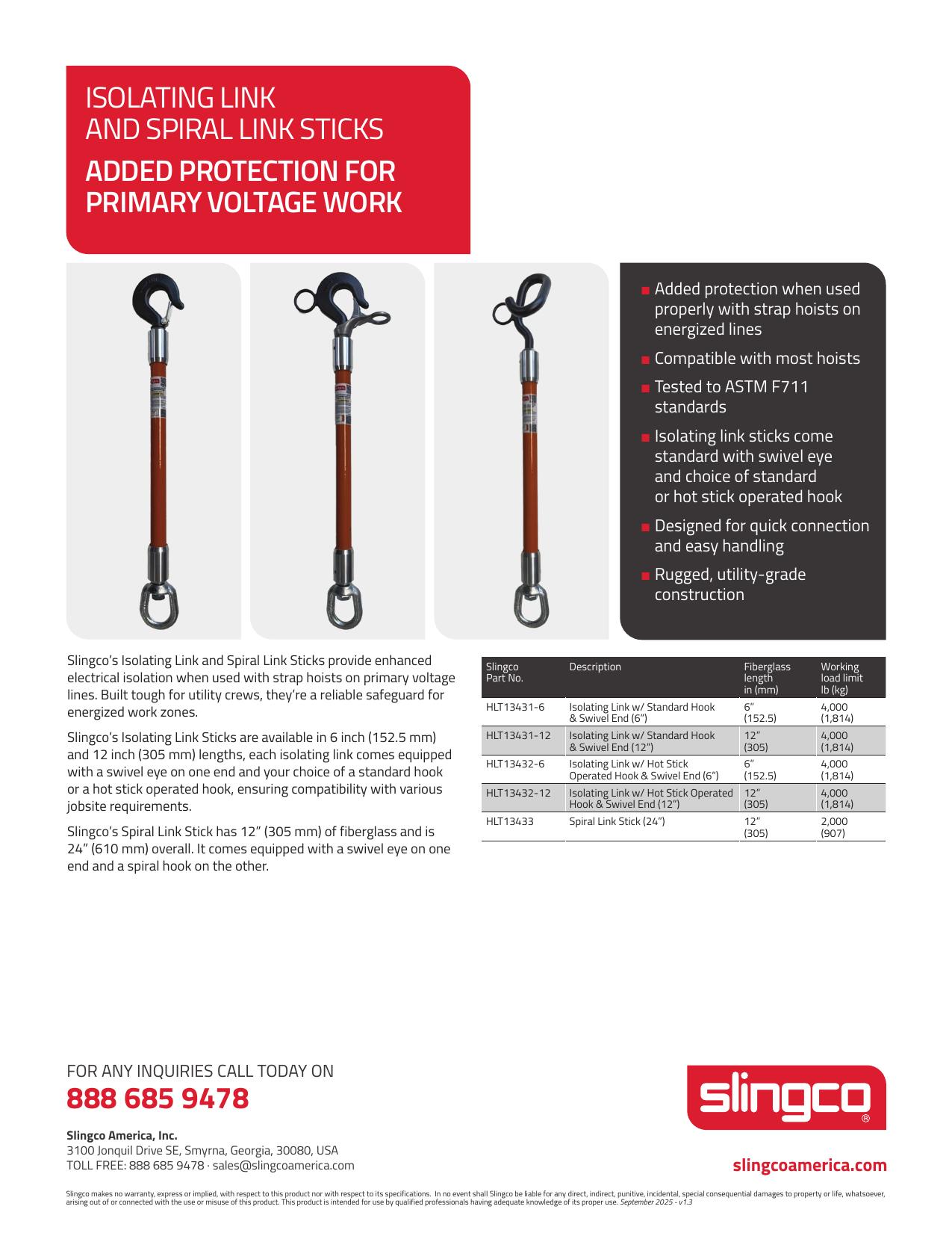 Isolating Link and Spiral Link Sticks
